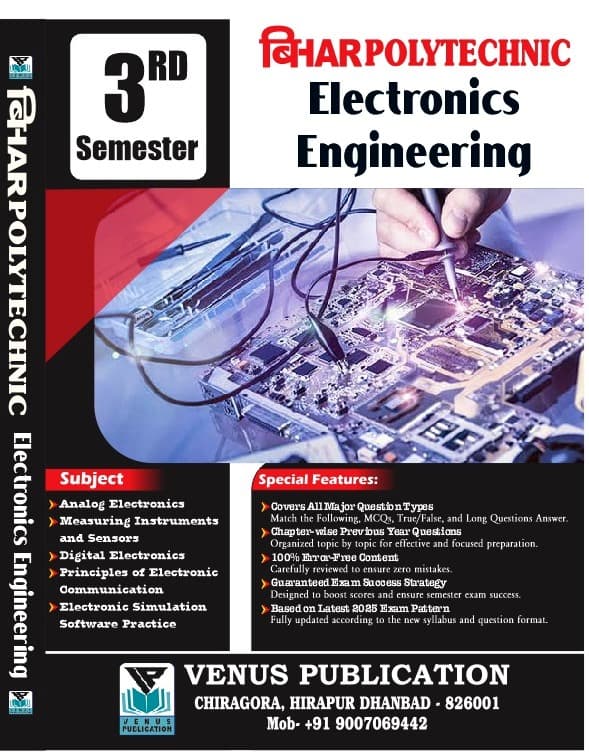 Concept Bihar Polytechnic Electronics 3rd Semester Question Bank By Venus Expert Team