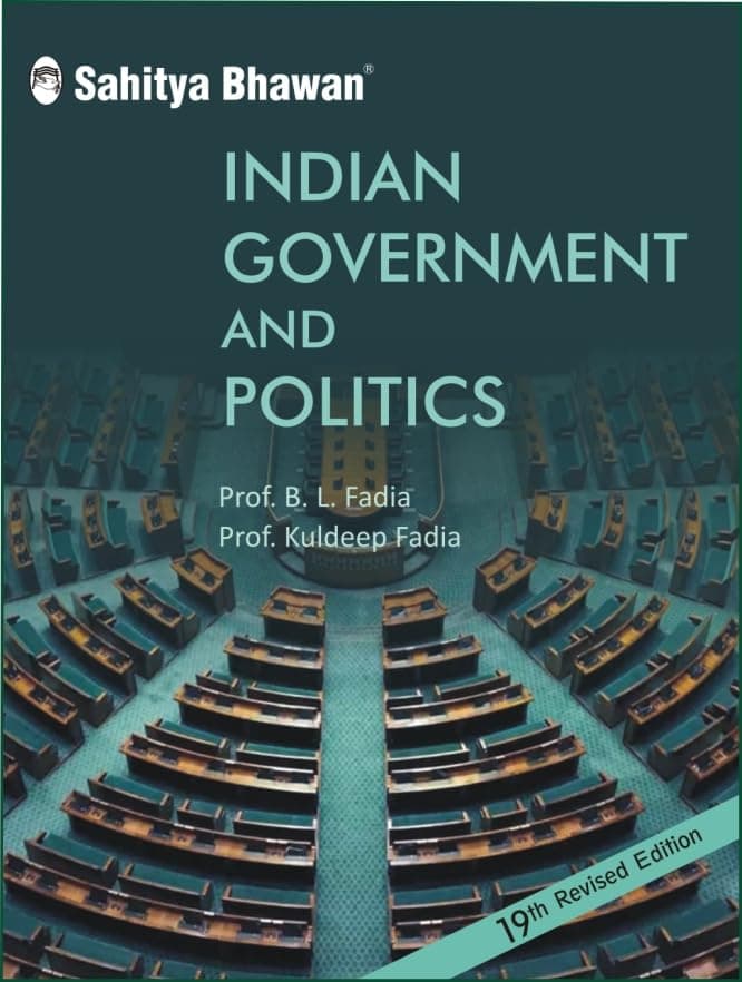 Sahitya Bhawan | Pratiyogita Sahitya Indian Government and politics book by Fadia in english medium for IAS UPSC civil services examination and MA Political Science, Public Administration By Prof. B.L. Fadia, Prof. Kuldeep Fadia