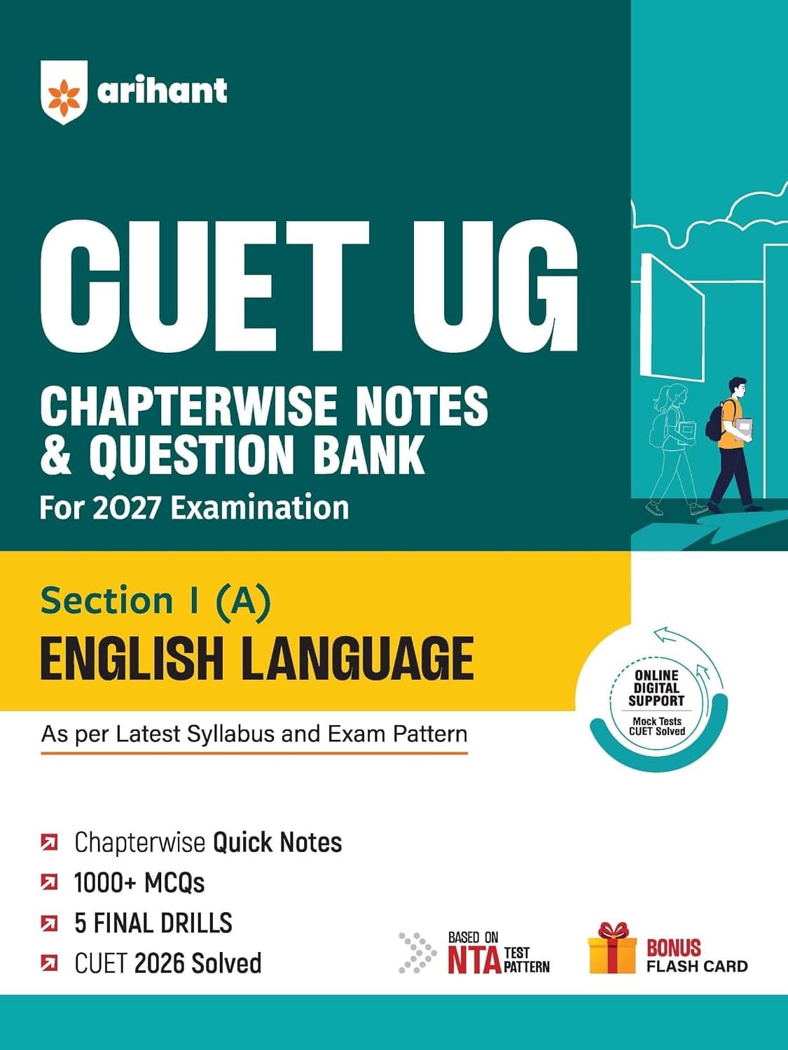 CUET UG 2027 English Language (Section I-A) | Chapterwise Notes & Question Bank | 1000+ MCQs, 5 Final Drills & CUET 2026 Solved Paper By Ravi Shashank