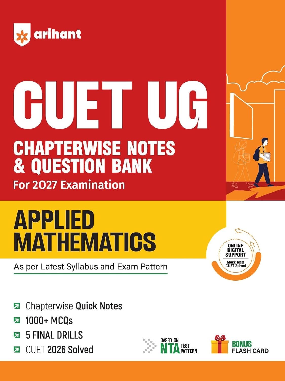 CUET UG 2027 Applied Mathematics | Chapterwise Notes & Question Bank | 1000+ MCQs, 5 Final Drills & CUET 2026 Solved Paper By Rakesh Pandey, Adil, Aditya, Neha & Mandvi