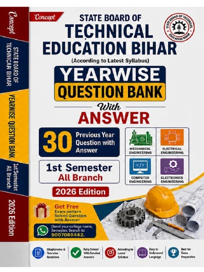 Concept Bihar Polytechnic 1st Semester| All Branch | Question Bank | 2026 Edition | By Venus Expert Team