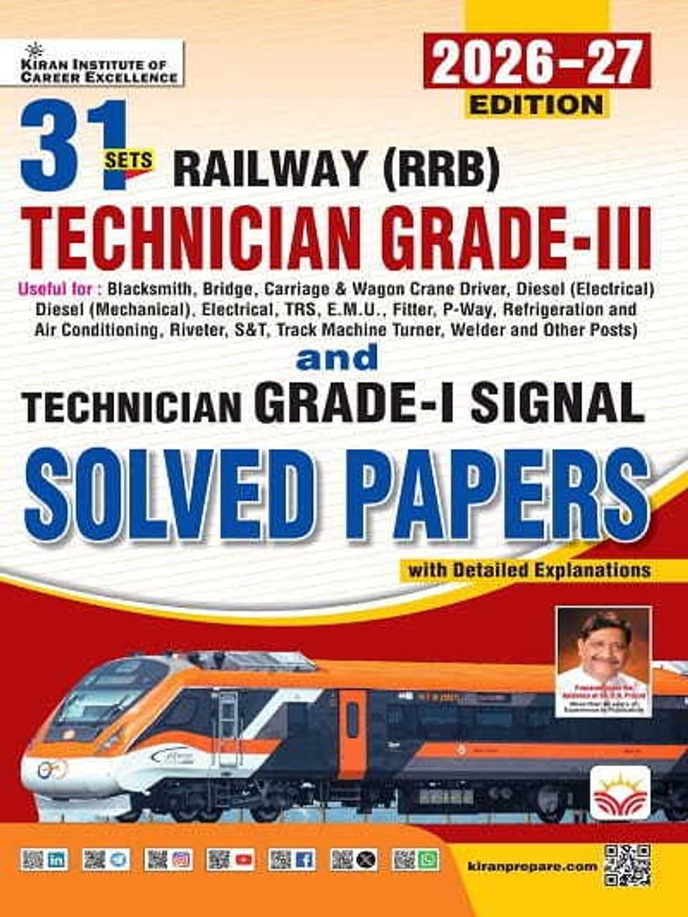 Railway Technician Grade III and I Signal Solved Papers 31 Sets 2026 Edition By Kiran Publication Expert Team