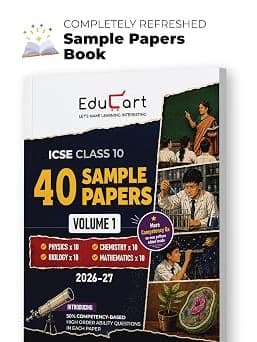 Educart ICSE Sample Paper Class 10 2027 (Volume 1) – Physics Chemistry Biology and Mathematics for 2026-27