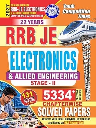 RRB JE Electronics and Allied Engineering Chapterwise Solved Papers English Medium 2026 By Youth Competition Times